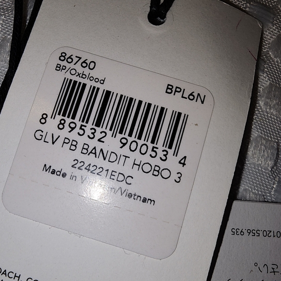 COACH EUC PBL BANDIT LEATHER HOBO BAG.     Mod 86760 Oxblood - Picture 11 of 16